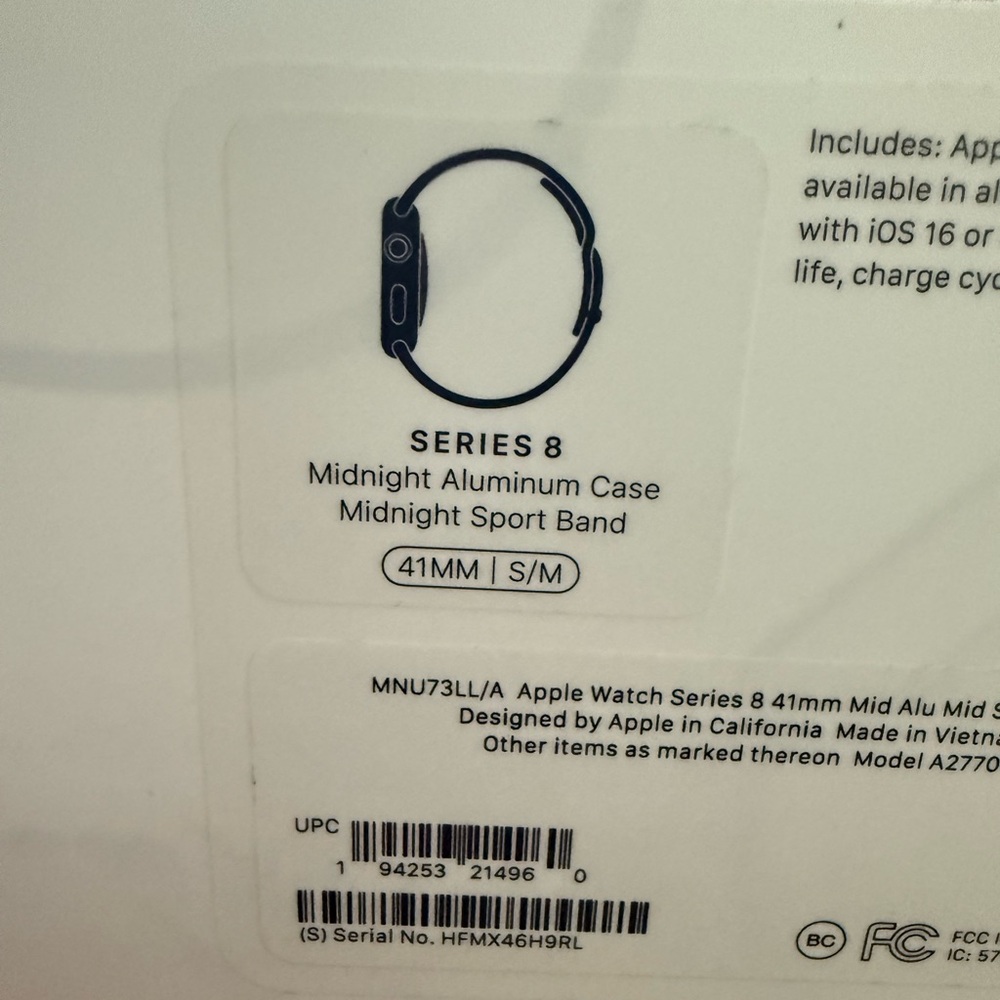 Apple Watch Series 8 Midnight Aluminum Case